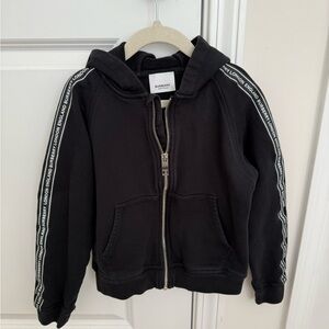 Burberry authentic Kids Black Hoodie with zipper size 8